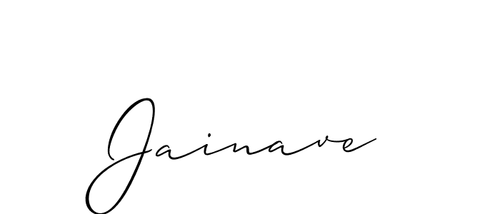 How to Draw Jainave signature style? Allison_Script is a latest design signature styles for name Jainave. Jainave signature style 2 images and pictures png