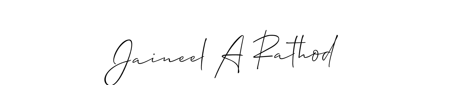 Make a beautiful signature design for name Jaineel A Rathod. Use this online signature maker to create a handwritten signature for free. Jaineel A Rathod signature style 2 images and pictures png