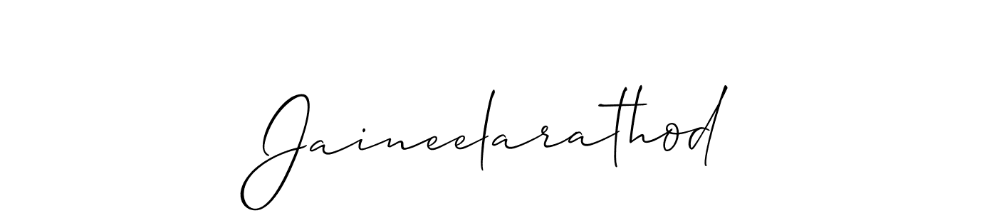 Use a signature maker to create a handwritten signature online. With this signature software, you can design (Allison_Script) your own signature for name Jaineelarathod. Jaineelarathod signature style 2 images and pictures png