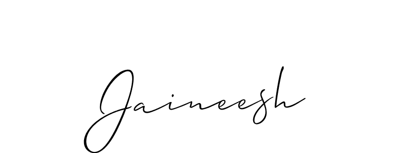 How to make Jaineesh signature? Allison_Script is a professional autograph style. Create handwritten signature for Jaineesh name. Jaineesh signature style 2 images and pictures png