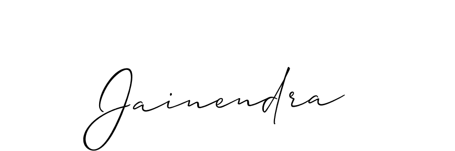 Design your own signature with our free online signature maker. With this signature software, you can create a handwritten (Allison_Script) signature for name Jainendra. Jainendra signature style 2 images and pictures png
