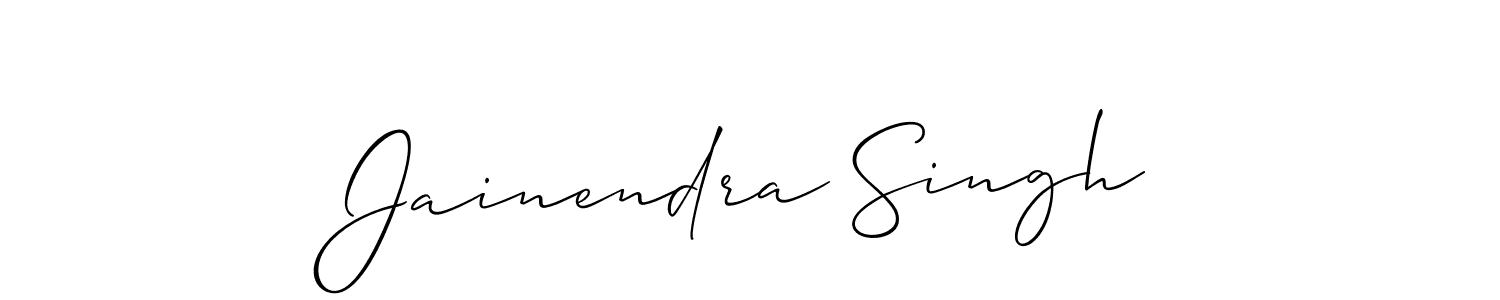 Design your own signature with our free online signature maker. With this signature software, you can create a handwritten (Allison_Script) signature for name Jainendra Singh. Jainendra Singh signature style 2 images and pictures png