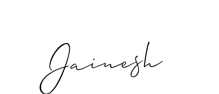 Use a signature maker to create a handwritten signature online. With this signature software, you can design (Allison_Script) your own signature for name Jainesh. Jainesh signature style 2 images and pictures png
