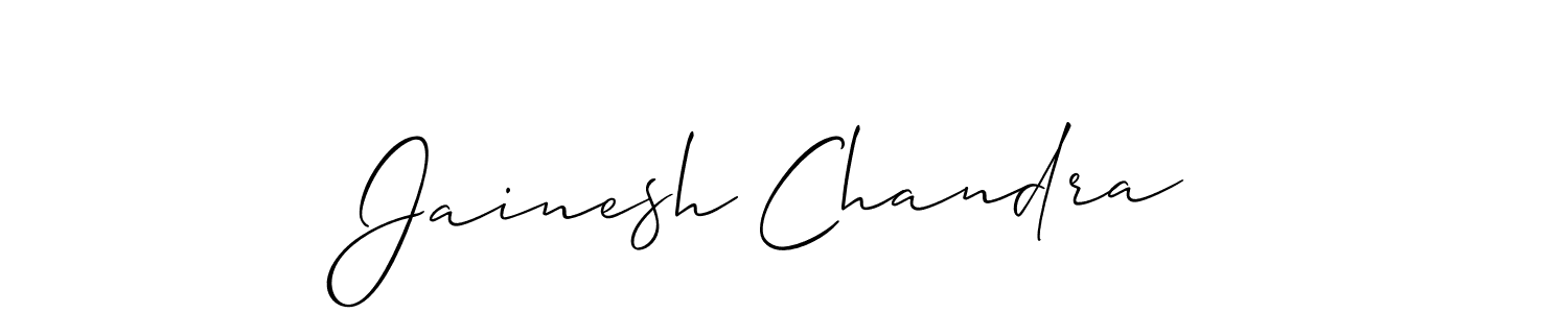 You should practise on your own different ways (Allison_Script) to write your name (Jainesh Chandra) in signature. don't let someone else do it for you. Jainesh Chandra signature style 2 images and pictures png