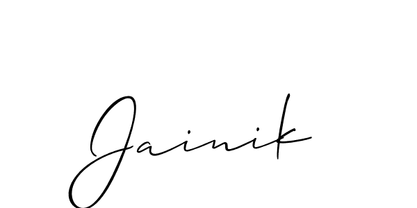 Similarly Allison_Script is the best handwritten signature design. Signature creator online .You can use it as an online autograph creator for name Jainik. Jainik signature style 2 images and pictures png