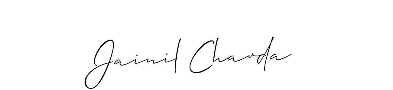 You should practise on your own different ways (Allison_Script) to write your name (Jainil Chavda) in signature. don't let someone else do it for you. Jainil Chavda signature style 2 images and pictures png