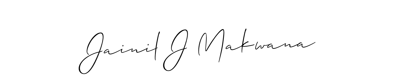 Best and Professional Signature Style for Jainil J Makwana. Allison_Script Best Signature Style Collection. Jainil J Makwana signature style 2 images and pictures png