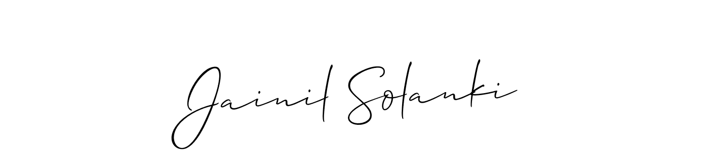 Jainil Solanki stylish signature style. Best Handwritten Sign (Allison_Script) for my name. Handwritten Signature Collection Ideas for my name Jainil Solanki. Jainil Solanki signature style 2 images and pictures png