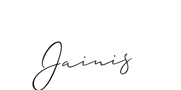 Also we have Jainis name is the best signature style. Create professional handwritten signature collection using Allison_Script autograph style. Jainis signature style 2 images and pictures png