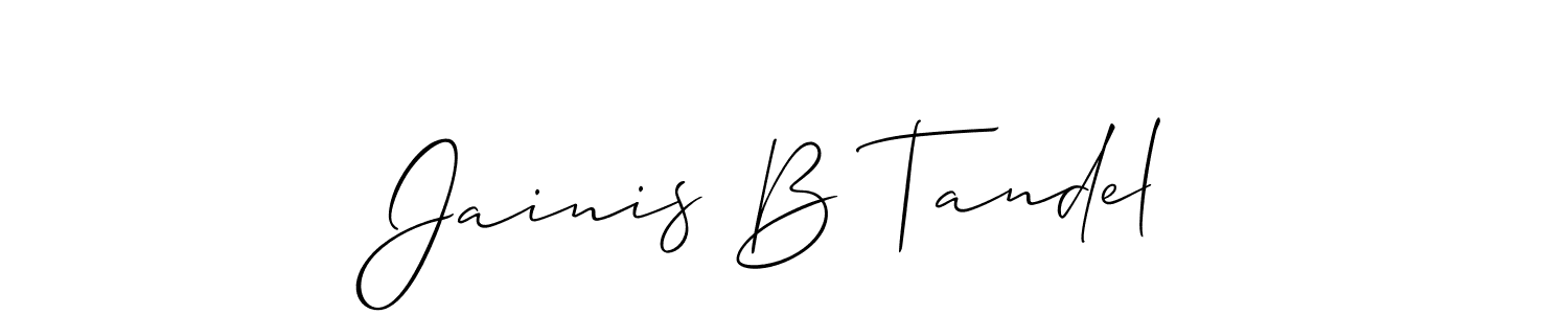 Make a beautiful signature design for name Jainis B Tandel. Use this online signature maker to create a handwritten signature for free. Jainis B Tandel signature style 2 images and pictures png