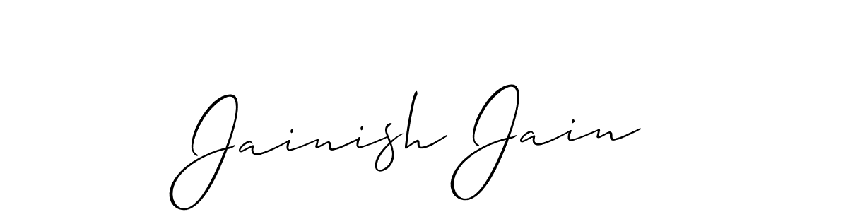 Use a signature maker to create a handwritten signature online. With this signature software, you can design (Allison_Script) your own signature for name Jainish Jain. Jainish Jain signature style 2 images and pictures png