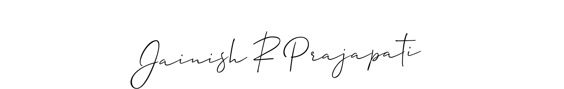 See photos of Jainish R Prajapati official signature by Spectra . Check more albums & portfolios. Read reviews & check more about Allison_Script font. Jainish R Prajapati signature style 2 images and pictures png