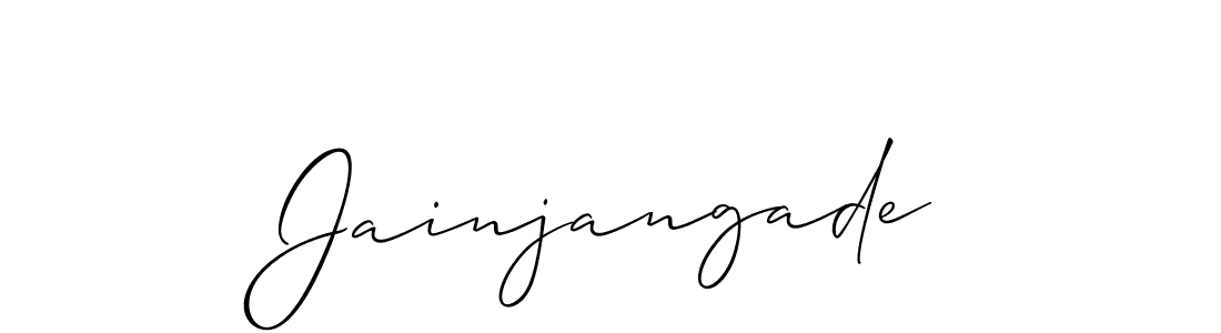Also You can easily find your signature by using the search form. We will create Jainjangade name handwritten signature images for you free of cost using Allison_Script sign style. Jainjangade signature style 2 images and pictures png