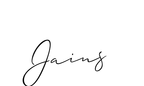 Jains stylish signature style. Best Handwritten Sign (Allison_Script) for my name. Handwritten Signature Collection Ideas for my name Jains. Jains signature style 2 images and pictures png