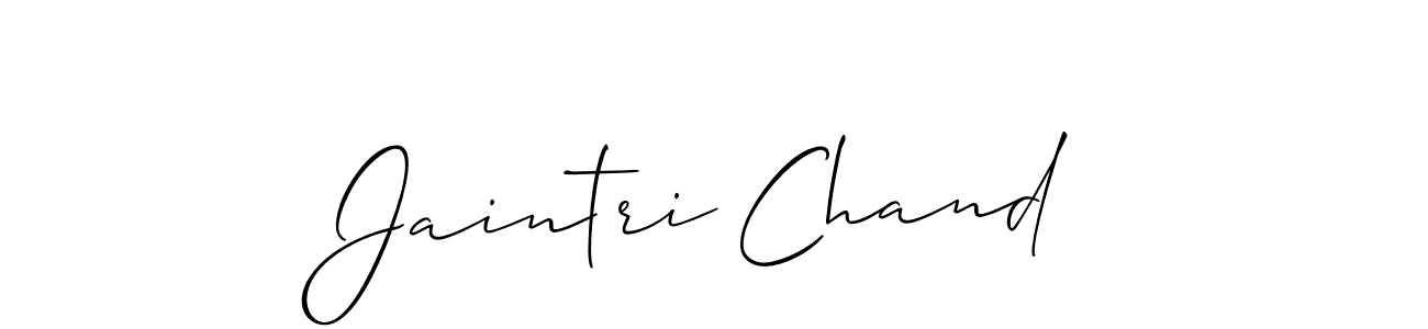 Also You can easily find your signature by using the search form. We will create Jaintri Chand name handwritten signature images for you free of cost using Allison_Script sign style. Jaintri Chand signature style 2 images and pictures png