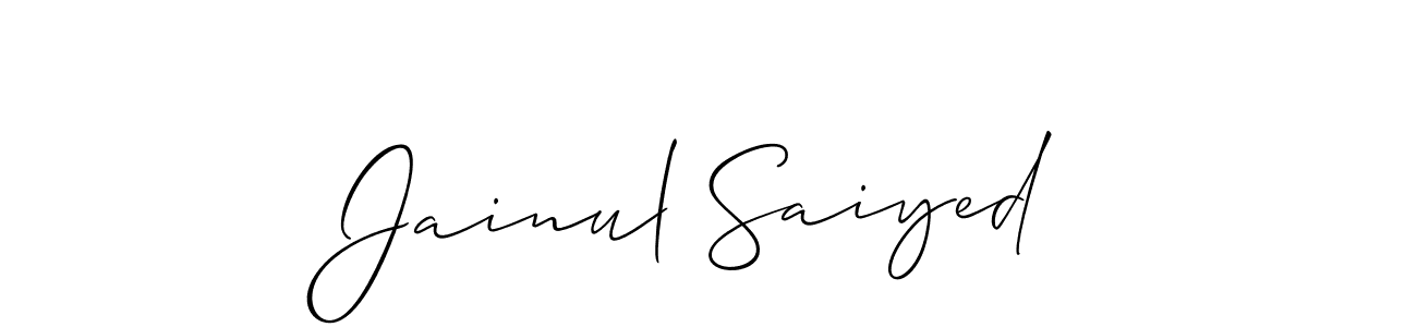 if you are searching for the best signature style for your name Jainul Saiyed. so please give up your signature search. here we have designed multiple signature styles  using Allison_Script. Jainul Saiyed signature style 2 images and pictures png