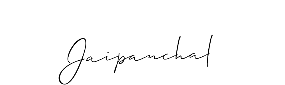 Create a beautiful signature design for name Jaipanchal. With this signature (Allison_Script) fonts, you can make a handwritten signature for free. Jaipanchal signature style 2 images and pictures png