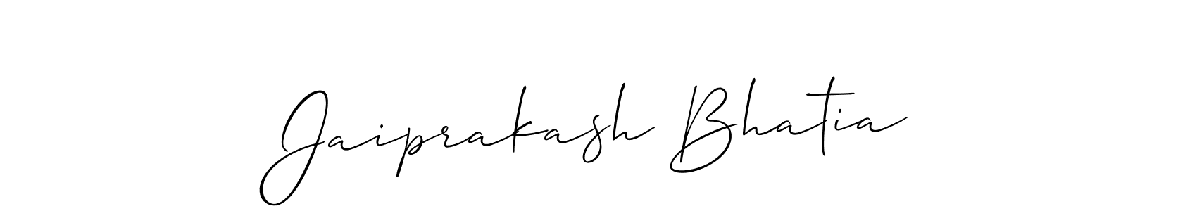 Jaiprakash Bhatia stylish signature style. Best Handwritten Sign (Allison_Script) for my name. Handwritten Signature Collection Ideas for my name Jaiprakash Bhatia. Jaiprakash Bhatia signature style 2 images and pictures png