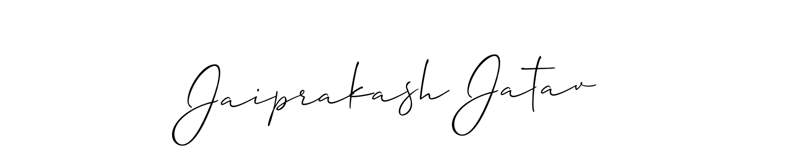 Make a beautiful signature design for name Jaiprakash Jatav. With this signature (Allison_Script) style, you can create a handwritten signature for free. Jaiprakash Jatav signature style 2 images and pictures png