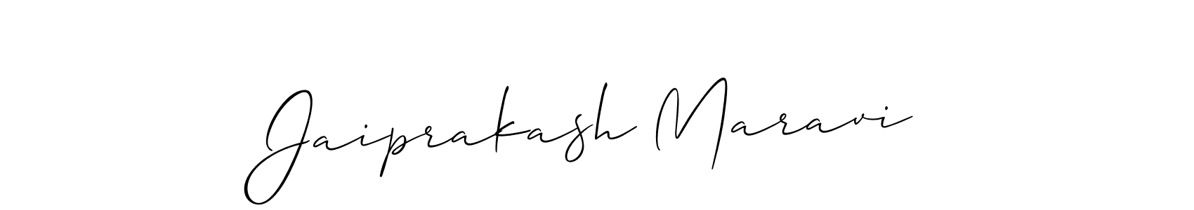 Create a beautiful signature design for name Jaiprakash Maravi. With this signature (Allison_Script) fonts, you can make a handwritten signature for free. Jaiprakash Maravi signature style 2 images and pictures png