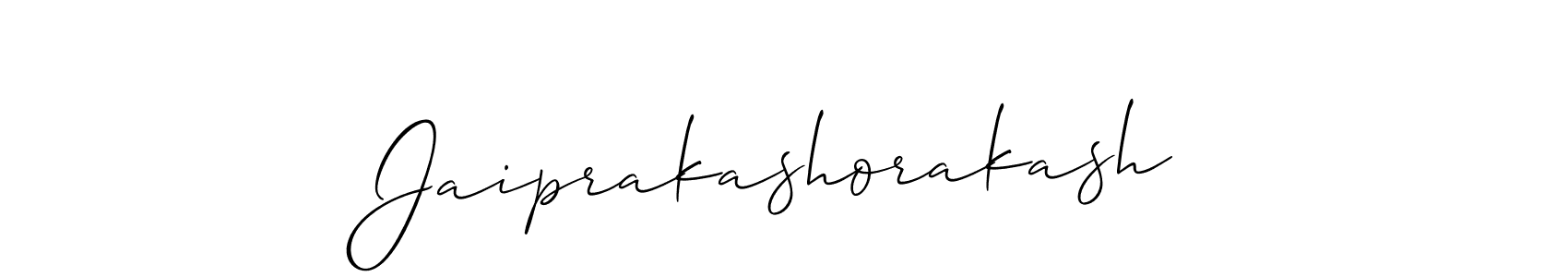 Design your own signature with our free online signature maker. With this signature software, you can create a handwritten (Allison_Script) signature for name Jaiprakashorakash. Jaiprakashorakash signature style 2 images and pictures png