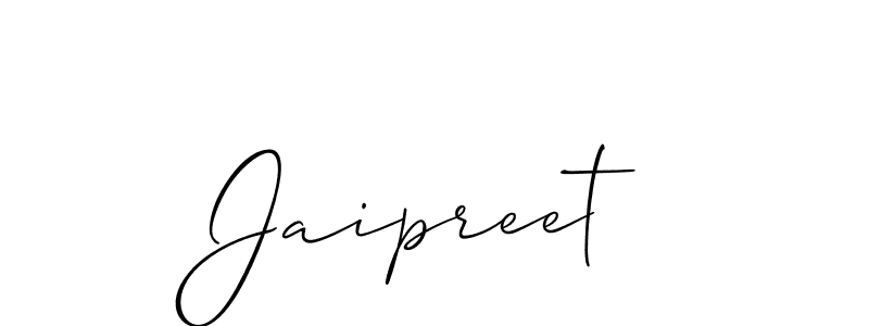 How to make Jaipreet name signature. Use Allison_Script style for creating short signs online. This is the latest handwritten sign. Jaipreet signature style 2 images and pictures png