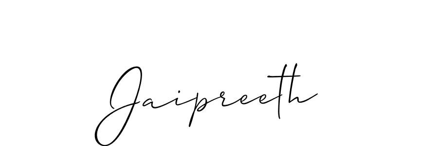 How to make Jaipreeth signature? Allison_Script is a professional autograph style. Create handwritten signature for Jaipreeth name. Jaipreeth signature style 2 images and pictures png