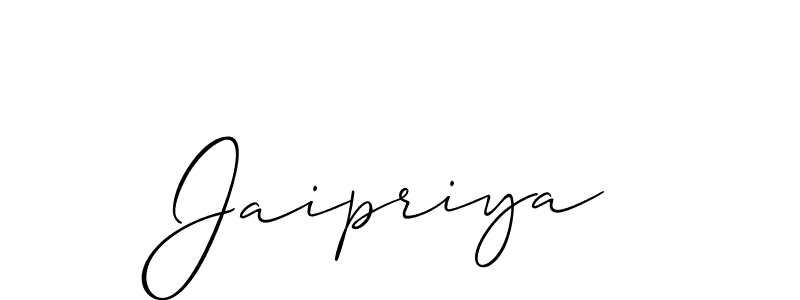 Make a beautiful signature design for name Jaipriya. With this signature (Allison_Script) style, you can create a handwritten signature for free. Jaipriya signature style 2 images and pictures png