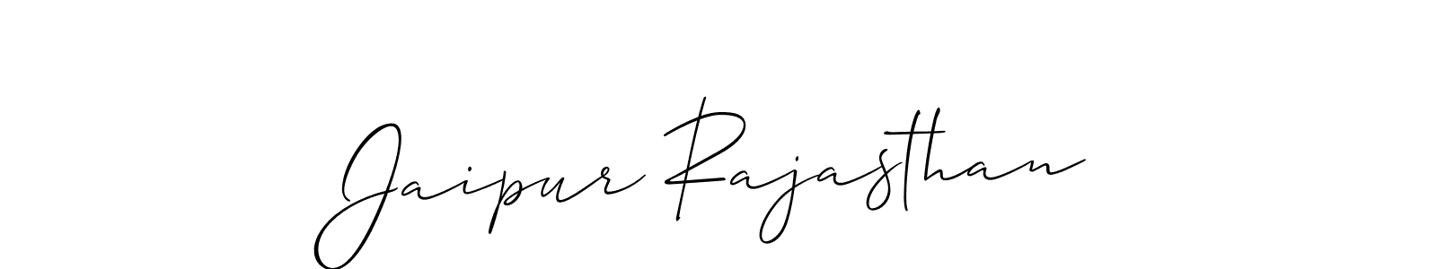 How to make Jaipur Rajasthan signature? Allison_Script is a professional autograph style. Create handwritten signature for Jaipur Rajasthan name. Jaipur Rajasthan signature style 2 images and pictures png
