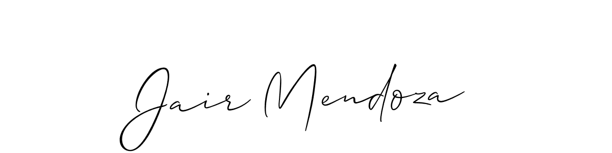 How to make Jair Mendoza name signature. Use Allison_Script style for creating short signs online. This is the latest handwritten sign. Jair Mendoza signature style 2 images and pictures png