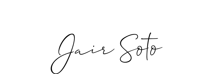It looks lik you need a new signature style for name Jair Soto. Design unique handwritten (Allison_Script) signature with our free signature maker in just a few clicks. Jair Soto signature style 2 images and pictures png
