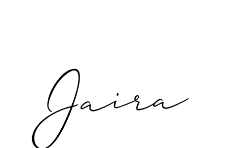 Allison_Script is a professional signature style that is perfect for those who want to add a touch of class to their signature. It is also a great choice for those who want to make their signature more unique. Get Jaira name to fancy signature for free. Jaira signature style 2 images and pictures png