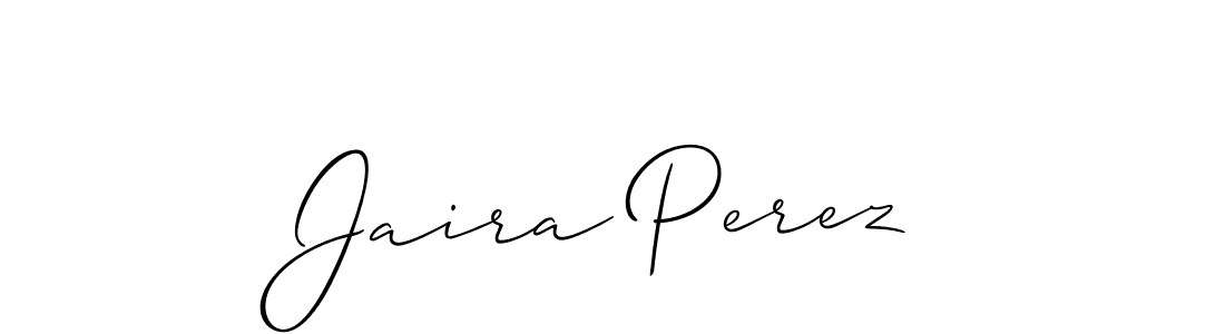 Make a beautiful signature design for name Jaira Perez. With this signature (Allison_Script) style, you can create a handwritten signature for free. Jaira Perez signature style 2 images and pictures png