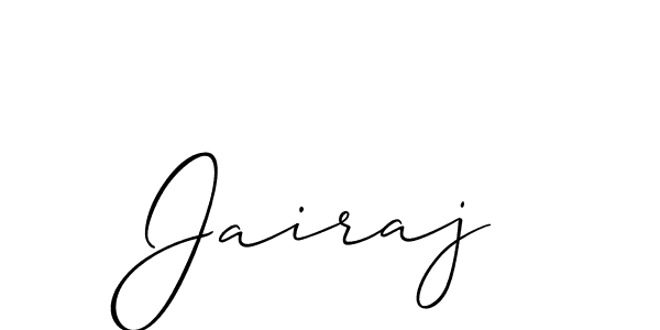 Make a beautiful signature design for name Jairaj. With this signature (Allison_Script) style, you can create a handwritten signature for free. Jairaj signature style 2 images and pictures png