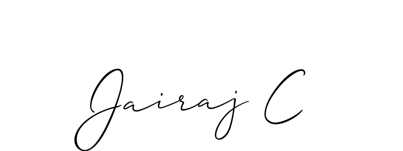 Once you've used our free online signature maker to create your best signature Allison_Script style, it's time to enjoy all of the benefits that Jairaj C name signing documents. Jairaj C signature style 2 images and pictures png