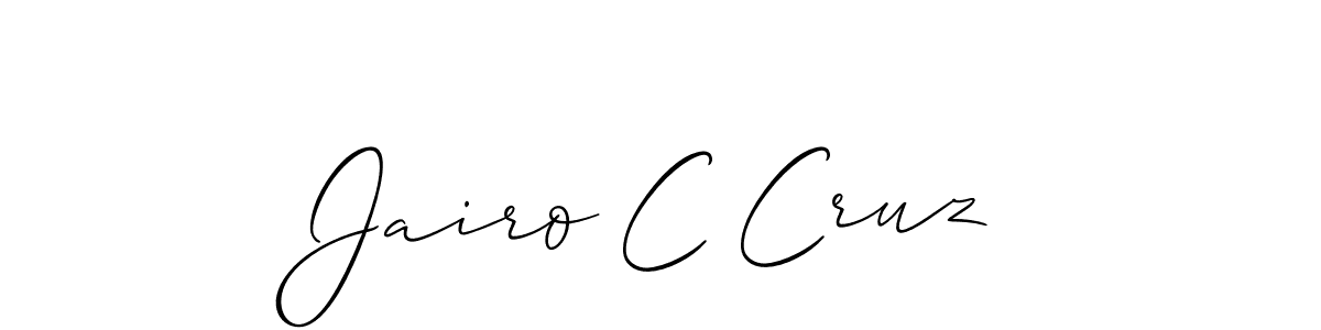 Similarly Allison_Script is the best handwritten signature design. Signature creator online .You can use it as an online autograph creator for name Jairo C Cruz. Jairo C Cruz signature style 2 images and pictures png