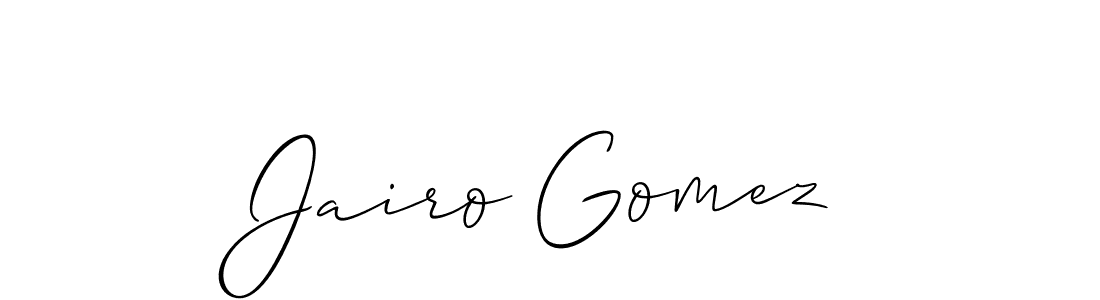 Jairo Gomez stylish signature style. Best Handwritten Sign (Allison_Script) for my name. Handwritten Signature Collection Ideas for my name Jairo Gomez. Jairo Gomez signature style 2 images and pictures png