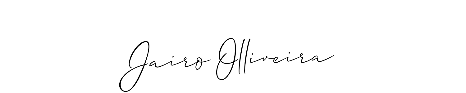 Use a signature maker to create a handwritten signature online. With this signature software, you can design (Allison_Script) your own signature for name Jairo Olliveira. Jairo Olliveira signature style 2 images and pictures png