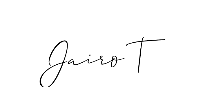 You should practise on your own different ways (Allison_Script) to write your name (Jairo T) in signature. don't let someone else do it for you. Jairo T signature style 2 images and pictures png