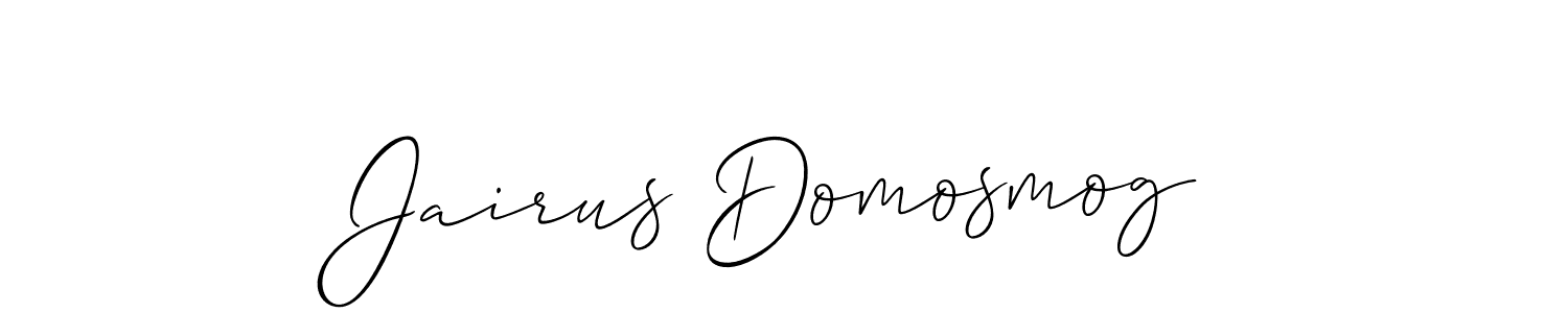 if you are searching for the best signature style for your name Jairus Domosmog. so please give up your signature search. here we have designed multiple signature styles  using Allison_Script. Jairus Domosmog signature style 2 images and pictures png