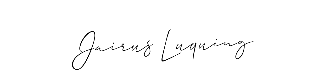 Design your own signature with our free online signature maker. With this signature software, you can create a handwritten (Allison_Script) signature for name Jairus Luquing. Jairus Luquing signature style 2 images and pictures png