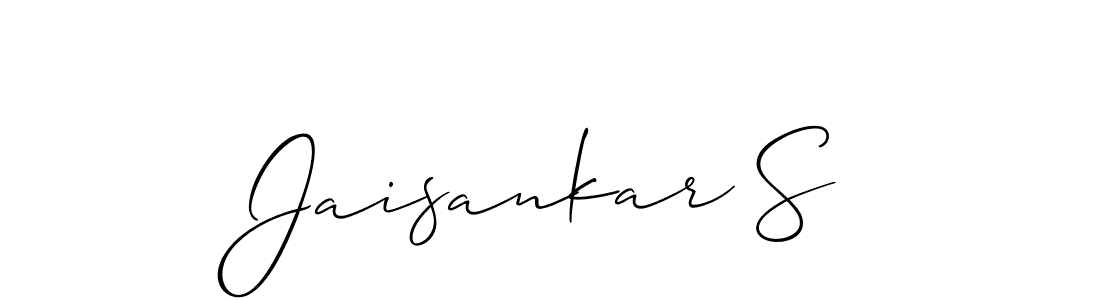It looks lik you need a new signature style for name Jaisankar S. Design unique handwritten (Allison_Script) signature with our free signature maker in just a few clicks. Jaisankar S signature style 2 images and pictures png