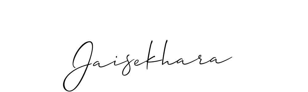 It looks lik you need a new signature style for name Jaisekhara. Design unique handwritten (Allison_Script) signature with our free signature maker in just a few clicks. Jaisekhara signature style 2 images and pictures png