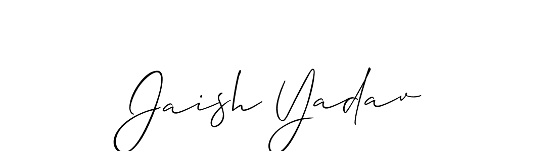 Also we have Jaish Yadav name is the best signature style. Create professional handwritten signature collection using Allison_Script autograph style. Jaish Yadav signature style 2 images and pictures png