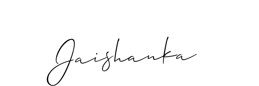 Use a signature maker to create a handwritten signature online. With this signature software, you can design (Allison_Script) your own signature for name Jaishanka. Jaishanka signature style 2 images and pictures png