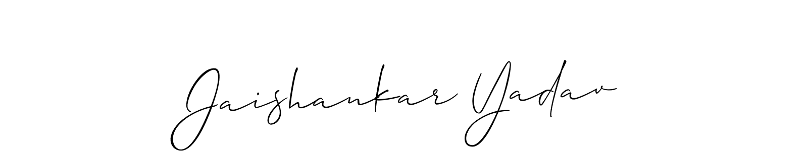 Use a signature maker to create a handwritten signature online. With this signature software, you can design (Allison_Script) your own signature for name Jaishankar Yadav. Jaishankar Yadav signature style 2 images and pictures png