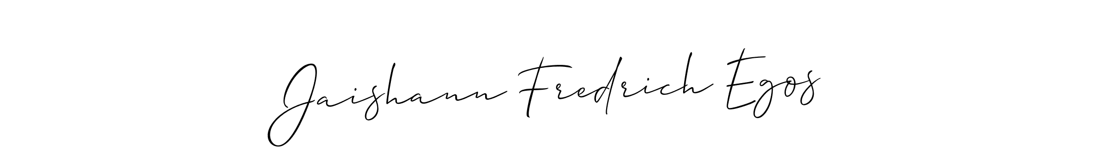 Make a short Jaishann Fredrich Egos signature style. Manage your documents anywhere anytime using Allison_Script. Create and add eSignatures, submit forms, share and send files easily. Jaishann Fredrich Egos signature style 2 images and pictures png