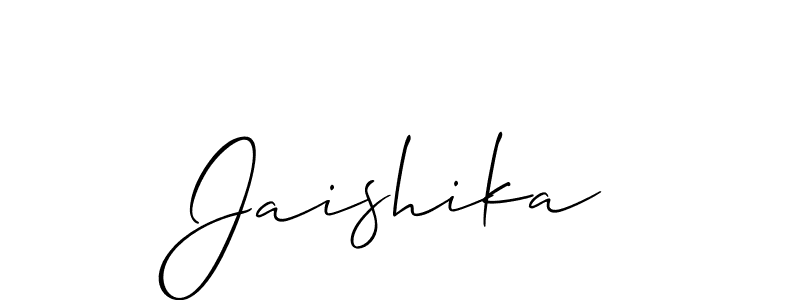 Jaishika stylish signature style. Best Handwritten Sign (Allison_Script) for my name. Handwritten Signature Collection Ideas for my name Jaishika. Jaishika signature style 2 images and pictures png