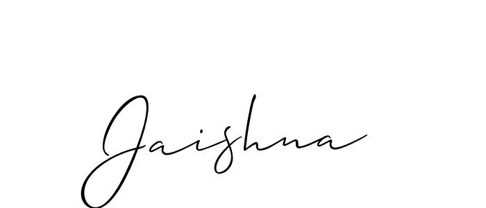 Similarly Allison_Script is the best handwritten signature design. Signature creator online .You can use it as an online autograph creator for name Jaishna. Jaishna signature style 2 images and pictures png