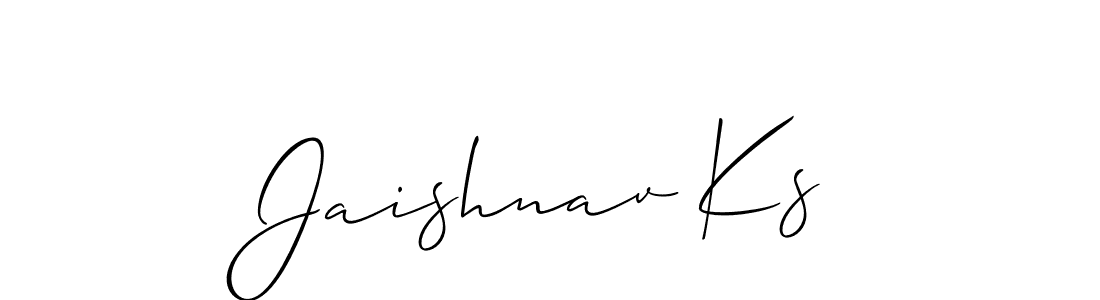 This is the best signature style for the Jaishnav Ks name. Also you like these signature font (Allison_Script). Mix name signature. Jaishnav Ks signature style 2 images and pictures png